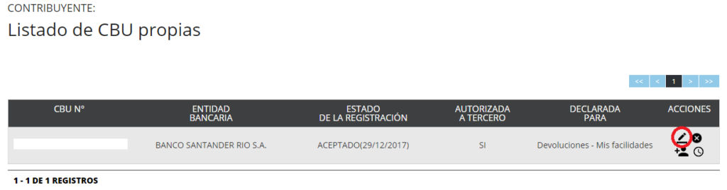 Habilitar CBU para pago de monotributo por débito automático