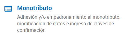 Acceso a Mi monotributo