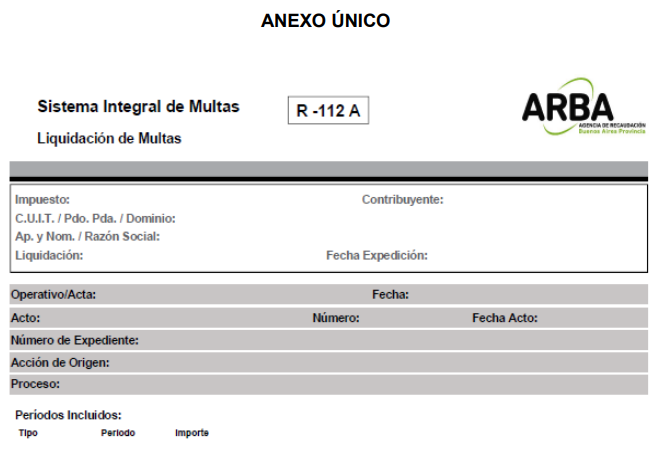 Resolución Normativa 24/2019 formulario R-112A